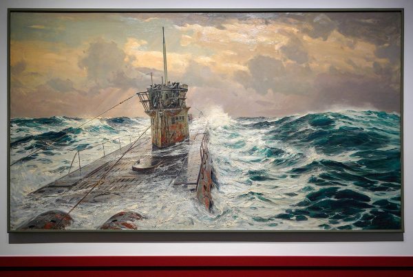 Claus Bergen - Im Kampfgebiet des Atlantik - Olieverf op doek, 1941