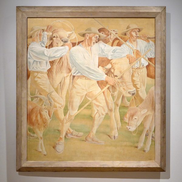 Rudolf Scheller - Alpauftrieb - Oliever op doek, 1937