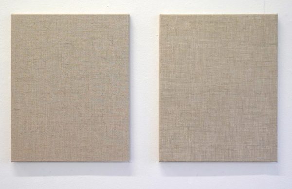 Kirsten Hutsch - Doppelganger nr 1 & 2 - 40x50cm, Linnen (Antwerpen) en acrylverf op linnen