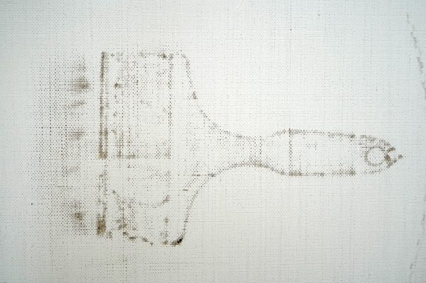 Kirsten Hutsch - Inventory Studio Prenzlauer Berg (4) - 140x155cm, Gesso en UV-vernis op linnen (detail)