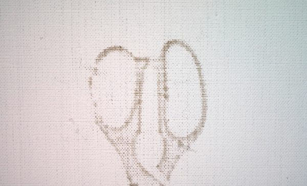 Kirsten Hutsch - Inventory Studio Prenzlauer Berg (5) - 75x155cm, Gesso en UV-vernis op linnen (detail)