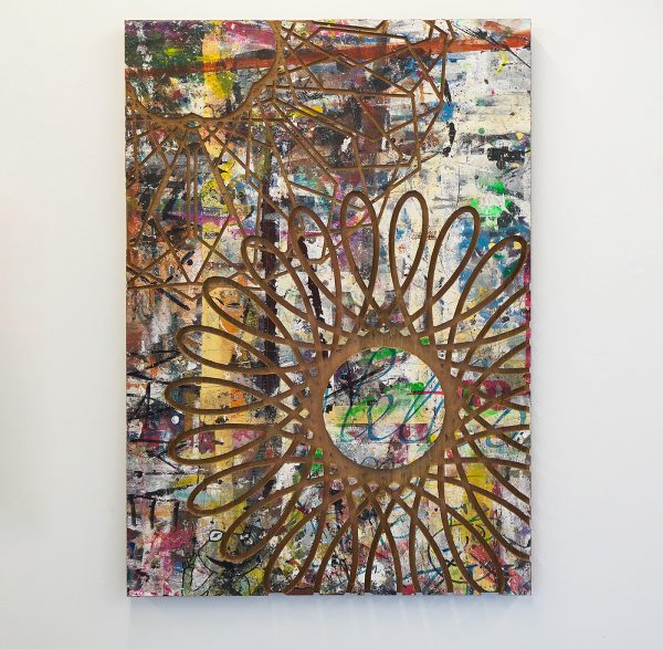 Albert Westerhoff - Subconscious Dialogue #05 - 23x16cm, Mixed media op paneel en betonplex