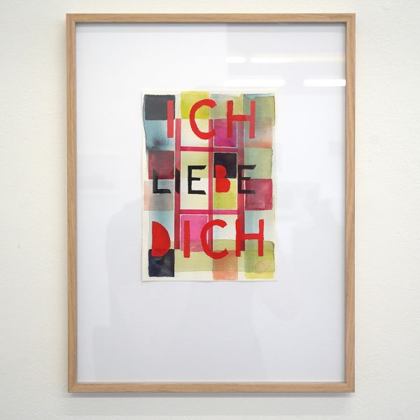 Kim van Norren - Ich liebe dich - 21x15cm, Aquarel en gouache op papier