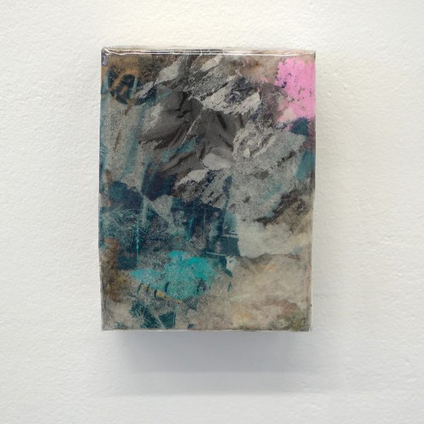 Peter Boersma - Zonder Titel (A124) - 11x9x3cm, Papier, tape en epoxy op paneel