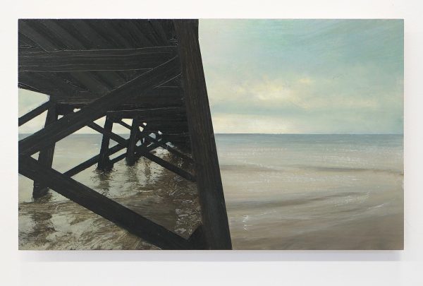 Renze Dijkema - St Jean-de-Monts - 21x35cm, Olieverf op paneel