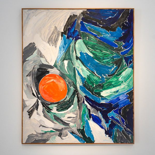 Else Alfelt - Met rode maan - Olieverf op paneel, 1961