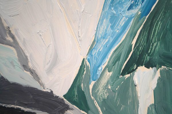 Else Alfelt - Met rode maan - Olieverf op paneel, 1961 (detail)