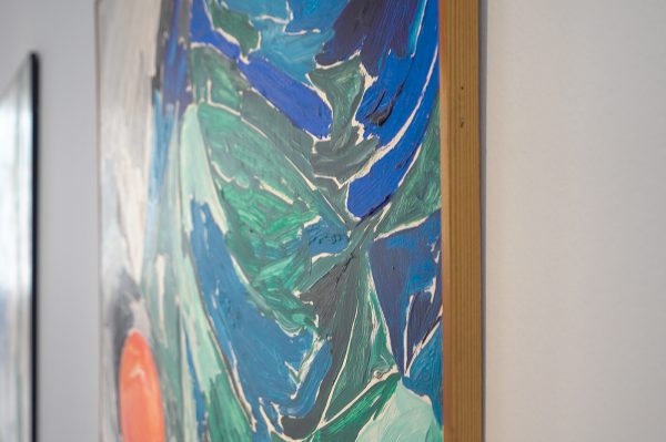 Else Alfelt - Met rode maan - Olieverf op paneel, 1961 (detail)