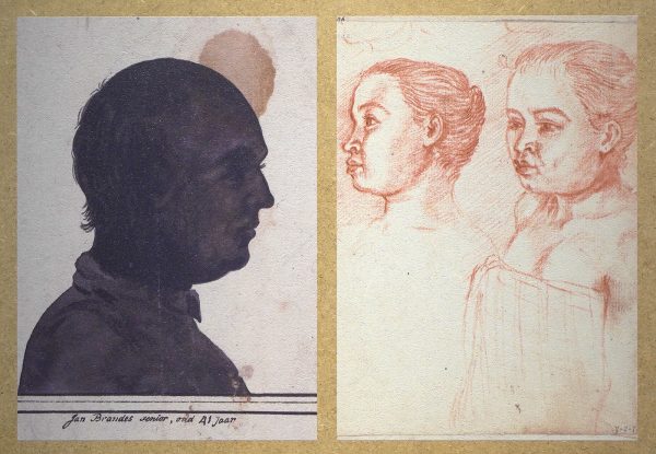 Jan Brandes - zelfportret & Basie (Roosje) - 1784-1785