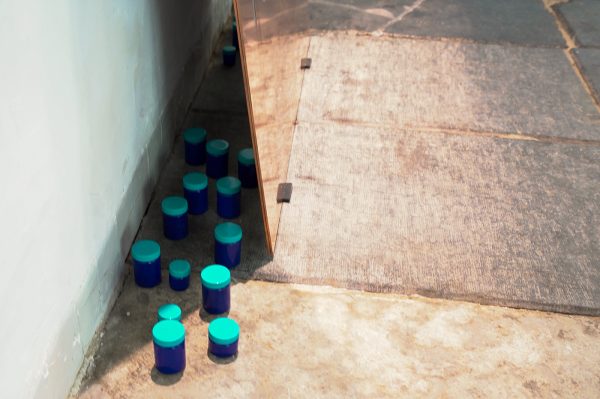 Navid Nuur - Exercise Shelter by Shifting from Focus - Koper, tekst, inhalatiezalf en potjes (detail)