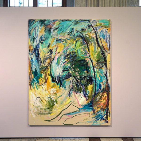 Eline Boerma - Between Brackets - 200x155cm, Olieverf, acrylverf, spraypaint en oliestick op doek