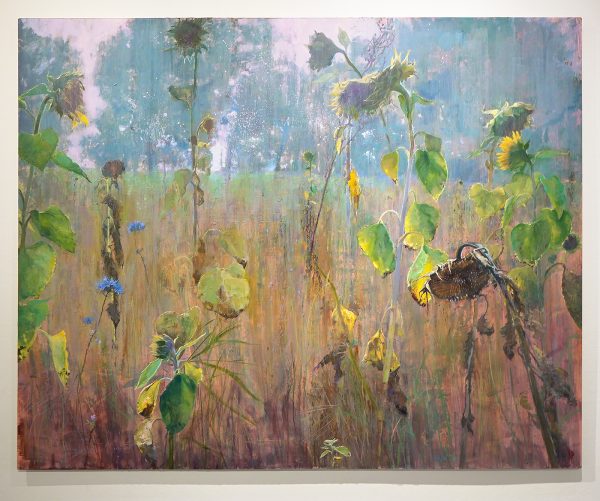 Isabella Werkhoven - Aria of Autumn Forlorn Location #8 (Zonnebloemen #16) - Acrylverf en olieverf op paneel