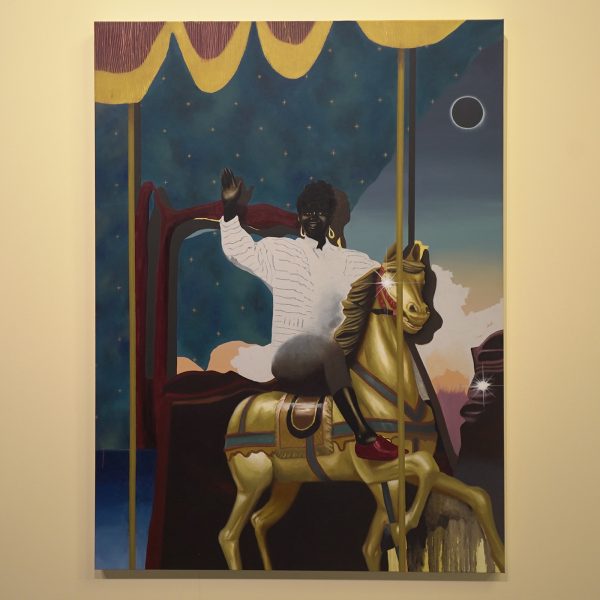 Eniwaye Oluwaseyi - Riding the Stars to Find the Sun - 160x120cm, Olieverf op doek