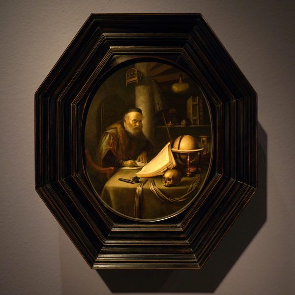 Gerard Dou - Geleerde bij het schrijven - Olieverf op paneel, circa 1635