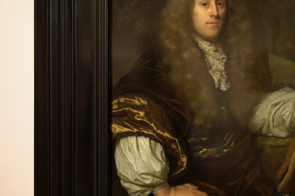 Godfried Schalcken - Portret van Barnthout van Slingelandt - Olieverf op koper, 1682 (detail)