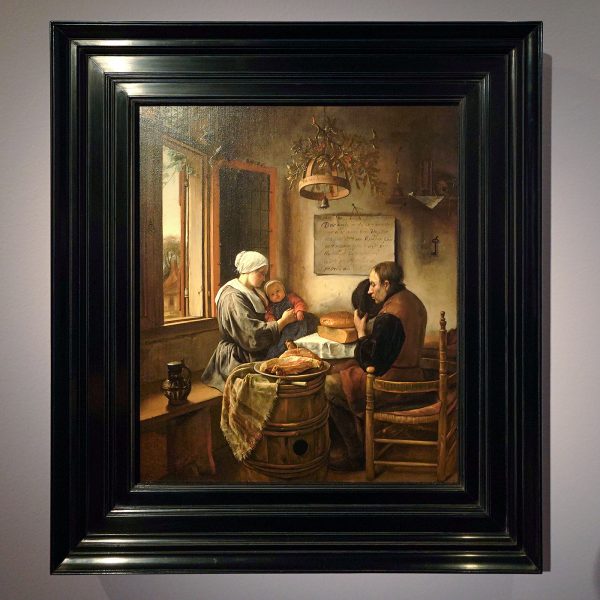 Jan Steen - Gebed voor de maaltijd, Olieverf op paneel, 1660