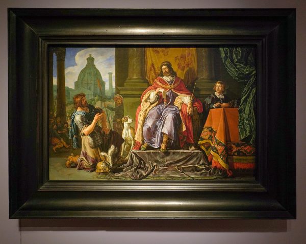 Pieter Lastman - David overhandigt Uria de Brief voor Joab - Olieverf op paneel, 1619