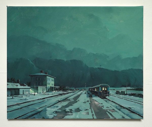 Sven Kroner - Ohne Titel - 50x60cm, Acrylverf op canvas