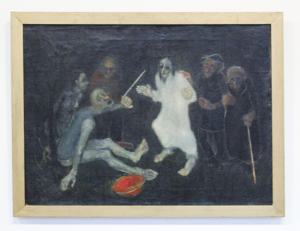 Aad de Haas - Christus geneest de Blinde - Olieverf op doek