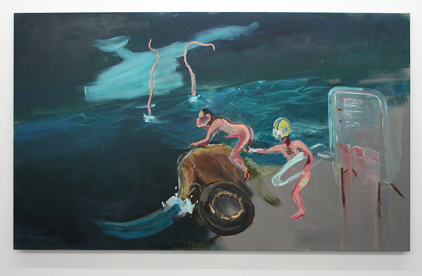 Aaron van Erp - Eeuwenoud Surfersritueel - 150x250cm Olieverf op doek