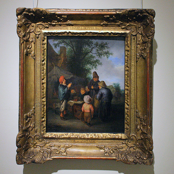Adriaen van Ostade - De Kwakzalver - Olieverf op paneel 1648