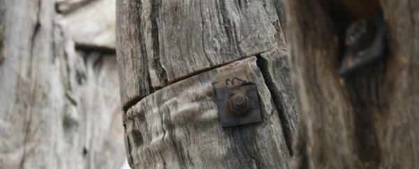 Ai Weiwei - Tree #2 - Stukken boom dat op Chinese wijze aan elkaar bevestigd is (detail) Ai Weiwei - Tree #2 - Stukken boom dat op Chinese wijze aan elkaar bevestigd is (detail)