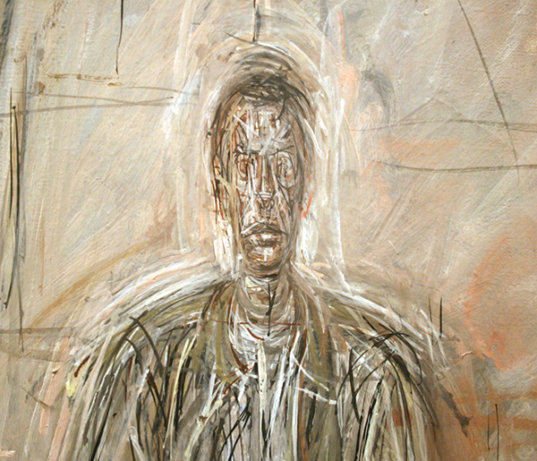 Alberto Giacometti - Seated Man - Olieverf op canvas (detail) Alberto Giacometti - Seated Man - Olieverf op canvas (detail)