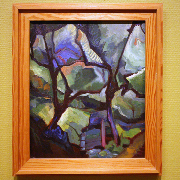 Alida Pott - Boomgaard Blauwborgje - Olieverf op hardboard