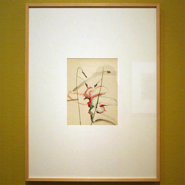 Alida Pott - Gestileerde orchidee en grassen - Waterverf op papier