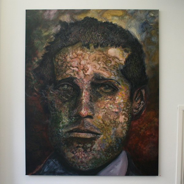 Alle Jong - Self Portrait - 160x200cm Acrylverf op canvas Alle Jong - Self Portrait - 160x200cm Acrylverf op canvas