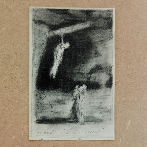 Alle Jong - When Is It Time - 15x9cm Inkt en houtskool op 18e eeuws papier