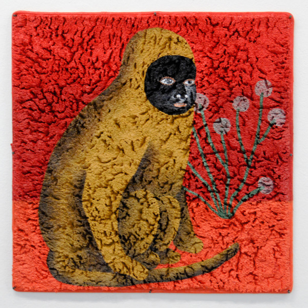 Anne Forest - Baer - 45x45cm Acrylverf op tapijt