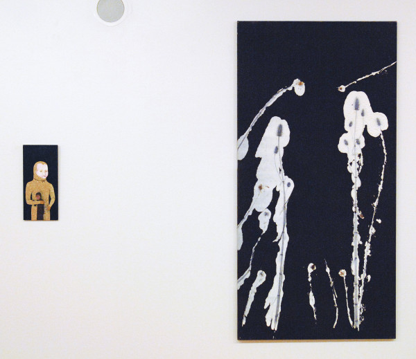 Anne Forest - Galina & Wiremu - 47x22cm Olieverf op doek & Reinoud van Vught - Zonder Titel - 200x100cm Acrylverf op linnen