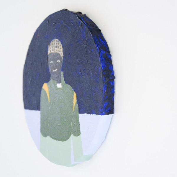 Anne Forest - Imrich (kleurenstudie 1) - 20cm Acrylverf op canvas (detail)