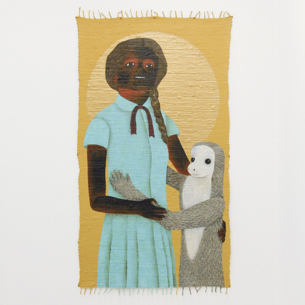 Anne Forest - Kala & Njal - 130x65cm Acrylverf op kleed