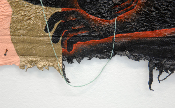 Anne Forest - Liisi - 74x60cm Acrylverf op tapijt (detail)