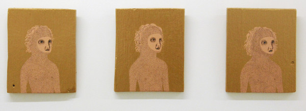 Anne Forest - Urvi I, II & III - 28x23cm Potlood en acrylverf op paneel