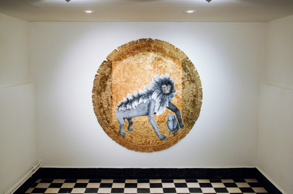 Anne Forest - Yuri B - 150x150cm Acrylverf op tapijt