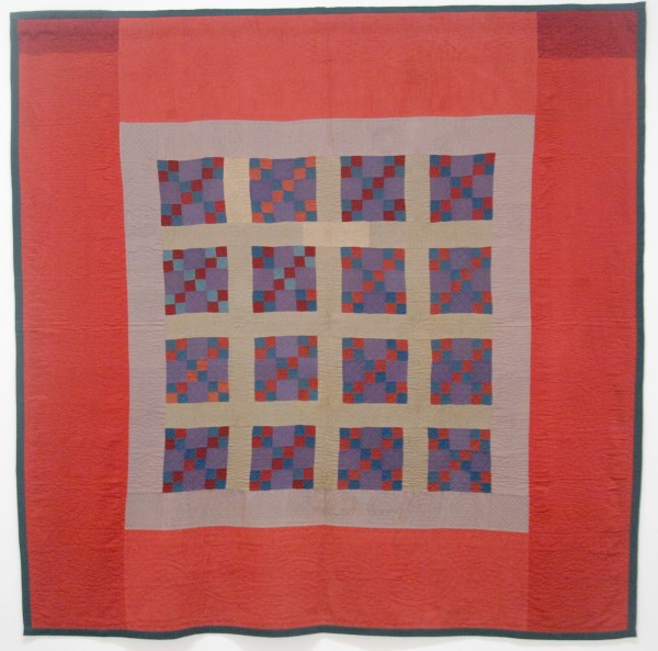 Anoniem - Negen lapjes - Wol en katoen, 1890-1900