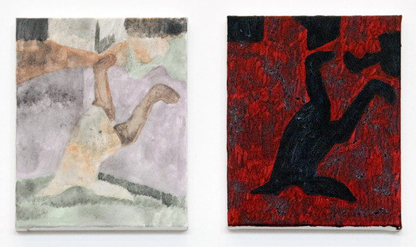 Anthony Cuday - Persistant Fall - 25x20cm Olieverf en gouache op canvas 2014