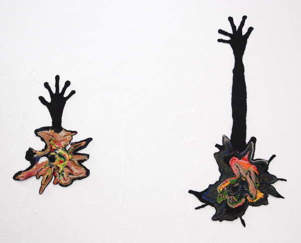 Antoniette Peeters - 1994 & 1994 - 60x38cm & 103x45cm Haakwerk