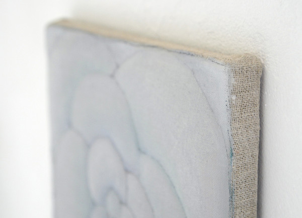 Antoniette Peeters - 2014 (3-5-14) - 24x24cm Acrylverf op gestikt linnen met fiberfill en katoen (detail)