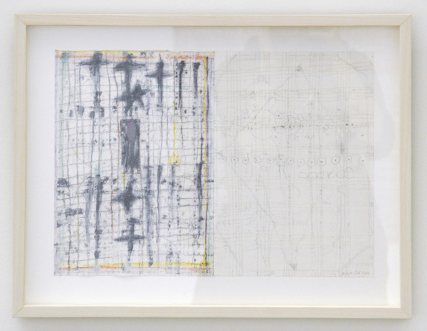 Arie de Groot - Zonder Titel - 40x52cm Tekening in twee delen