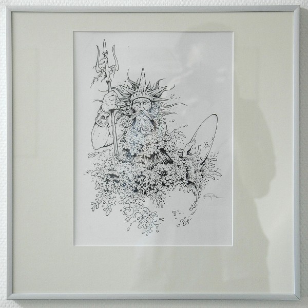 Arik Roper - Poseidon - 9x13inch Inkt op papier