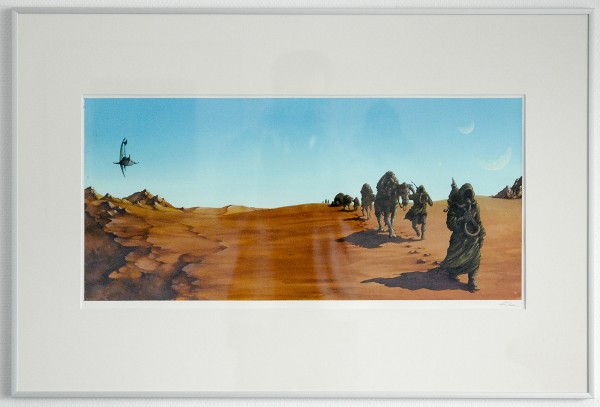 Arik Roper - Sleep Dopesmoker - 27x13inch Aquarel, inkt en gouache op papier