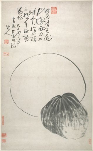 Bada Shanren - The Melon and The Moon - 88x112cm Bada Shanren - The Melon and The Moon - 88x112cm