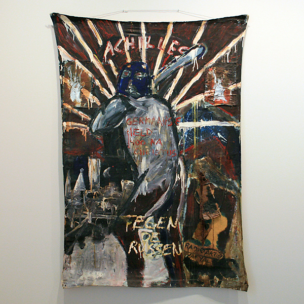 Bart Domburg - Achilles tegen de Russen - Olieverf op doek 1981