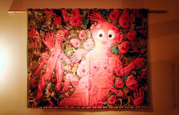 Bas Kosters - Schwarzwald Sunset Tree Gathering - 120x146cm Textiel en borduursel