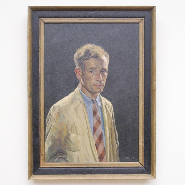 Ben van den Heuvel - Zelfportret - 80x55cm Olieverf op doek, 1943, verworven in 1944