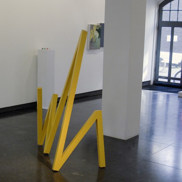 Tijl Orlando Frijns - Yellow Line - Lak op grenen